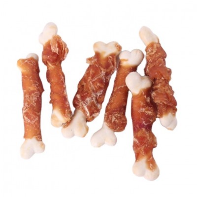 Hot sale natural chicken wrapped bone pet food and dog treats