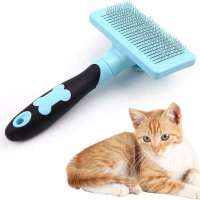 Automatic Deshedding Tool  Pet Self Cleaning Slicker Brush for Cat & Dog Grooming Brushes for Shedding Long and Short Fur